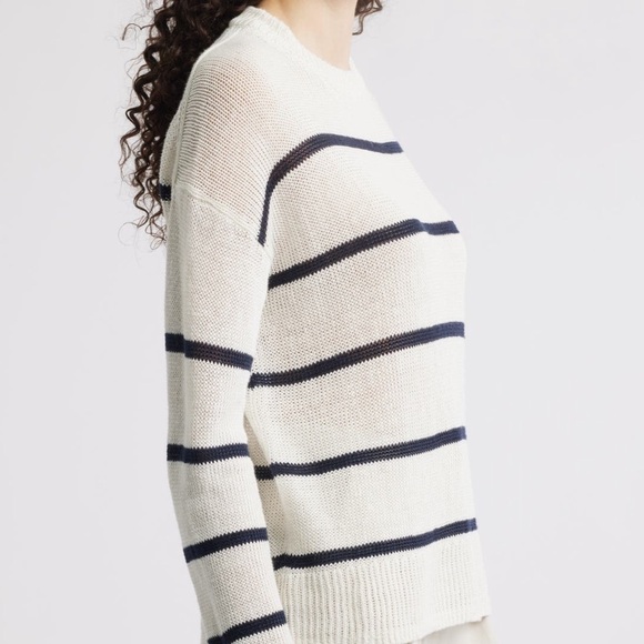 Nordstrom Cream Striped Sweater - Picture 4 of 5